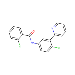 O=C(Nc1ccc(Cl)c(-c2ccccn2)c1)c1ccccc1Cl ZINC000045255798