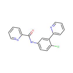 O=C(Nc1ccc(Cl)c(-c2ccccn2)c1)c1ccccn1 ZINC000045290084