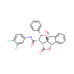 O=C(Nc1ccc(Cl)c(Cl)c1)[C@@H]1[C@H](c2ccccc2)O[C@@]23[C@@H](OC(=O)[C@H]12)c1ccccc1[C@H]3O ZINC000028765258