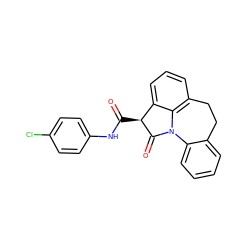 O=C(Nc1ccc(Cl)cc1)[C@@H]1C(=O)N2c3ccccc3CCc3cccc1c32 ZINC000026170915