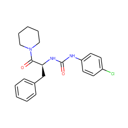 O=C(Nc1ccc(Cl)cc1)N[C@@H](Cc1ccccc1)C(=O)N1CCCCC1 ZINC000035686627