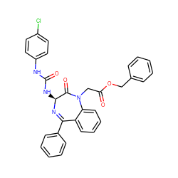 O=C(Nc1ccc(Cl)cc1)N[C@@H]1N=C(c2ccccc2)c2ccccc2N(CC(=O)OCc2ccccc2)C1=O ZINC000027435921