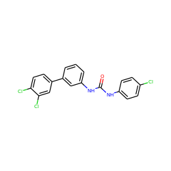 O=C(Nc1ccc(Cl)cc1)Nc1cccc(-c2ccc(Cl)c(Cl)c2)c1 ZINC001772570883