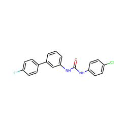 O=C(Nc1ccc(Cl)cc1)Nc1cccc(-c2ccc(F)cc2)c1 ZINC001772646320