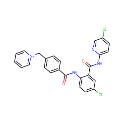 O=C(Nc1ccc(Cl)cc1C(=O)Nc1ccc(Cl)cn1)c1ccc(C[n+]2ccccc2)cc1 ZINC000028092749