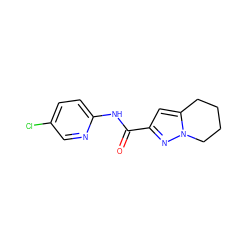 O=C(Nc1ccc(Cl)cn1)c1cc2n(n1)CCCC2 ZINC000096911168