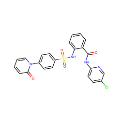 O=C(Nc1ccc(Cl)cn1)c1ccccc1NS(=O)(=O)c1ccc(-n2ccccc2=O)cc1 ZINC000029046669