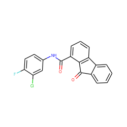 O=C(Nc1ccc(F)c(Cl)c1)c1cccc2c1C(=O)c1ccccc1-2 ZINC000059185443