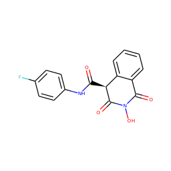 O=C(Nc1ccc(F)cc1)[C@@H]1C(=O)N(O)C(=O)c2ccccc21 ZINC000103138321