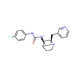 O=C(Nc1ccc(F)cc1)N[C@@H]1C2CCN(CC2)[C@@H]1Cc1cccnc1 ZINC000028523895