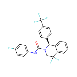 O=C(Nc1ccc(F)cc1)N1CC(F)(F)c2ccccc2[C@@H]1c1ccc(C(F)(F)F)cc1 ZINC000148941961