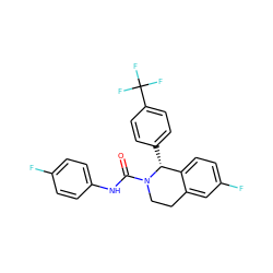 O=C(Nc1ccc(F)cc1)N1CCc2cc(F)ccc2[C@H]1c1ccc(C(F)(F)F)cc1 ZINC000084670184