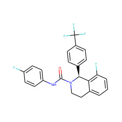 O=C(Nc1ccc(F)cc1)N1CCc2cccc(F)c2[C@@H]1c1ccc(C(F)(F)F)cc1 ZINC000084670210