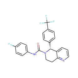 O=C(Nc1ccc(F)cc1)N1CCc2ncccc2[C@H]1c1ccc(C(F)(F)F)cc1 ZINC000059085259