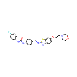 O=C(Nc1ccc(F)cc1)Nc1ccc(CNc2nc3ccc(OCCN4CCOCC4)cc3s2)cc1 ZINC001772656097