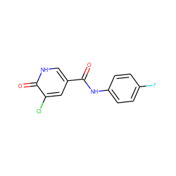 O=C(Nc1ccc(F)cc1)c1c[nH]c(=O)c(Cl)c1 ZINC000048666796