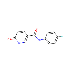 O=C(Nc1ccc(F)cc1)c1ccc(=O)[nH]c1 ZINC000007639070