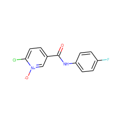 O=C(Nc1ccc(F)cc1)c1ccc(Cl)[n+]([O-])c1 ZINC000000009054