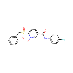 O=C(Nc1ccc(F)cc1)c1ccc(S(=O)(=O)Cc2ccccc2)[n+]([O-])c1 ZINC000029569451