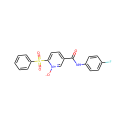 O=C(Nc1ccc(F)cc1)c1ccc(S(=O)(=O)c2ccccc2)[n+]([O-])c1 ZINC000029569454