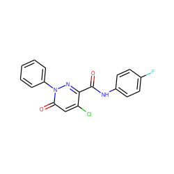 O=C(Nc1ccc(F)cc1)c1nn(-c2ccccc2)c(=O)cc1Cl ZINC000001400374