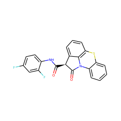 O=C(Nc1ccc(F)cc1F)[C@@H]1C(=O)N2c3ccccc3Sc3cccc1c32 ZINC000003797690