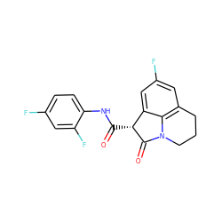 O=C(Nc1ccc(F)cc1F)[C@H]1C(=O)N2CCCc3cc(F)cc1c32 ZINC000026164971