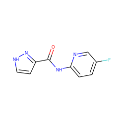 O=C(Nc1ccc(F)cn1)c1cc[nH]n1 ZINC000043153142