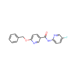 O=C(Nc1ccc(F)cn1)c1ccc(OCc2ccccc2)nc1 ZINC000167423791