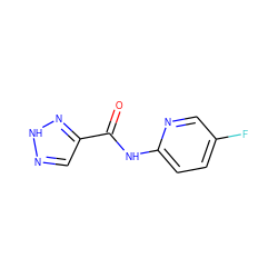 O=C(Nc1ccc(F)cn1)c1cn[nH]n1 ZINC000082419261