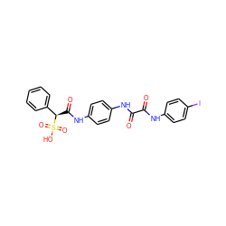 O=C(Nc1ccc(I)cc1)C(=O)Nc1ccc(NC(=O)[C@H](c2ccccc2)S(=O)(=O)O)cc1 ZINC000473090638