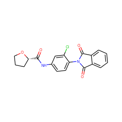 O=C(Nc1ccc(N2C(=O)c3ccccc3C2=O)c(Cl)c1)[C@@H]1CCCO1 ZINC000107871787