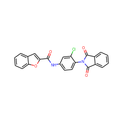 O=C(Nc1ccc(N2C(=O)c3ccccc3C2=O)c(Cl)c1)c1cc2ccccc2o1 ZINC000047234564