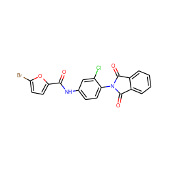 O=C(Nc1ccc(N2C(=O)c3ccccc3C2=O)c(Cl)c1)c1ccc(Br)o1 ZINC000060723108