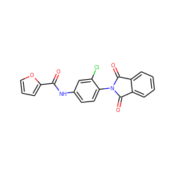 O=C(Nc1ccc(N2C(=O)c3ccccc3C2=O)c(Cl)c1)c1ccco1 ZINC000047234510