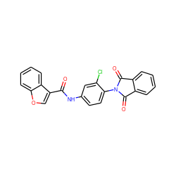 O=C(Nc1ccc(N2C(=O)c3ccccc3C2=O)c(Cl)c1)c1coc2ccccc12 ZINC000473159352