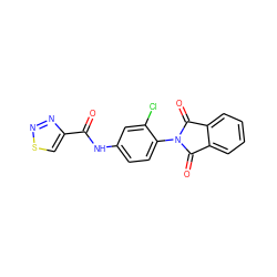 O=C(Nc1ccc(N2C(=O)c3ccccc3C2=O)c(Cl)c1)c1csnn1 ZINC000473154749