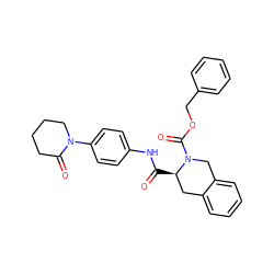 O=C(Nc1ccc(N2CCCCC2=O)cc1)[C@@H]1Cc2ccccc2CN1C(=O)OCc1ccccc1 ZINC000084653528