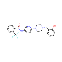 O=C(Nc1ccc(N2CCN(Cc3ccccc3O)CC2)nc1)c1ccccc1C(F)(F)F ZINC000034681595