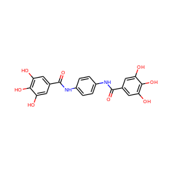 O=C(Nc1ccc(NC(=O)c2cc(O)c(O)c(O)c2)cc1)c1cc(O)c(O)c(O)c1 ZINC000029407906