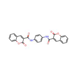 O=C(Nc1ccc(NC(=O)c2cc3ccccc3oc2=O)cc1)c1cc2ccccc2oc1=O ZINC000013986936