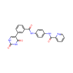 O=C(Nc1ccc(NC(=O)c2ccccn2)cc1)c1cccc(-c2c[nH]c(=O)[nH]c2=O)c1 ZINC000299838286