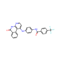 O=C(Nc1ccc(Nc2ccnc3[nH]c(=O)c4ccccc4c23)cc1)c1ccc(C(F)(F)F)cc1 ZINC000096269766