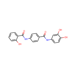 O=C(Nc1ccc(O)c(O)c1)c1ccc(NC(=O)c2ccccc2O)cc1 ZINC000013535933