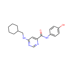 O=C(Nc1ccc(O)cc1)c1cc(NCC2CCCCC2)ncn1 ZINC000144121639