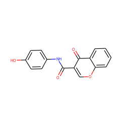 O=C(Nc1ccc(O)cc1)c1coc2ccccc2c1=O ZINC000072107228