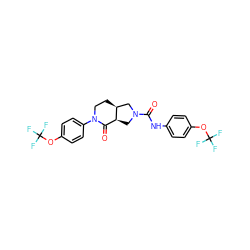 O=C(Nc1ccc(OC(F)(F)F)cc1)N1C[C@H]2C(=O)N(c3ccc(OC(F)(F)F)cc3)CC[C@H]2C1 ZINC000096169501