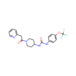 O=C(Nc1ccc(OC(F)(F)F)cc1)NC1CCN(C(=O)Cc2ccccn2)CC1 ZINC000064540055