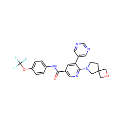 O=C(Nc1ccc(OC(F)(F)F)cc1)c1cnc(N2CCC3(COC3)C2)c(-c2cncnc2)c1 ZINC000224394922