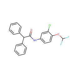 O=C(Nc1ccc(OC(F)F)c(Cl)c1)C(c1ccccc1)c1ccccc1 ZINC000003235405